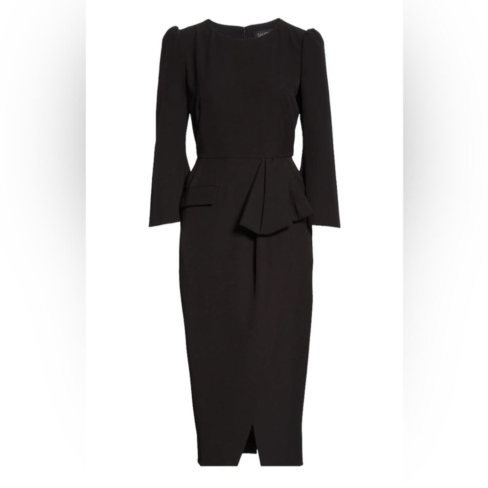 SALONI Valentine Puff Bell Sleeve Midi Dress NWT